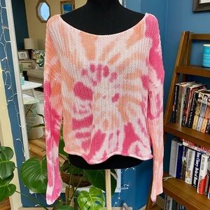Pink Victoria's Secret Tie-Dye Women's Sweater